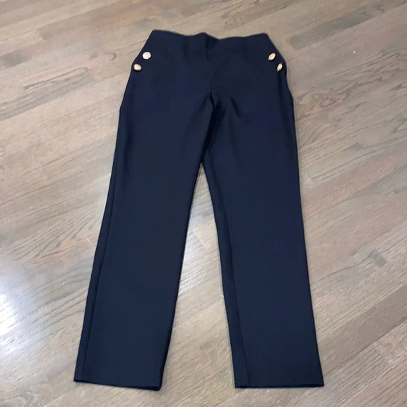 MUDO COLLECTION Pants - Sailor style pants with golden buttons, side pockets and elastic band